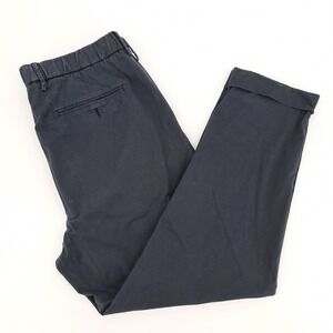 TODD SNYDER Men's Medium Navy Blue Pleated Drawstring Chino Pants Size M